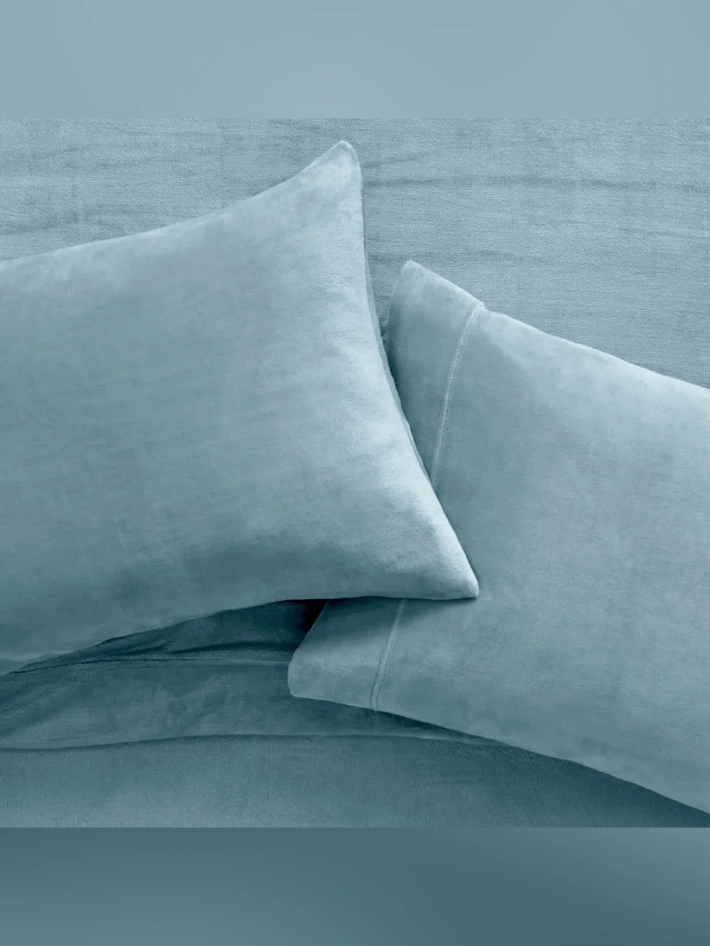 Sleep Number Winter Plush Soft Sheet Set California King Light Blue Cal King NWT